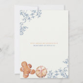 冬のクリスマスシノワズリーベビーシャワーティーパーティー 招待状 (裏面)