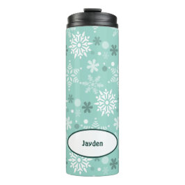 冬のクリスマスシーズン名ターコイズ – 青 タンブラー