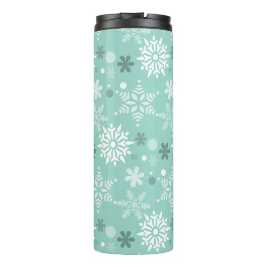 冬のクリスマスシーズン名ターコイズ – 青 タンブラー (裏面)