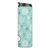 冬のクリスマスシーズン名ターコイズ – 青 タンブラー (回転右)