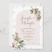 冬のクリスマスシーズン結婚した 招待状 (正面)