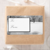 冬のクリスマスシーンギフトラベル ラベル (インサイチュ)