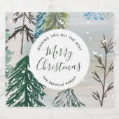 冬のクリスマスステッカーに魅了 ビールラベル (シングルラベル)