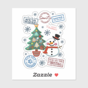 冬のクリスマスステッカー シール