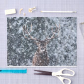 冬のクリスマススノーディアー 薄葉紙 (クラフト)