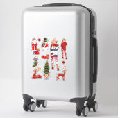 冬のクリスマスセーターかわいいクリスマスパジャマ シール (スーツケース)