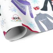 冬のクリスマスセーターとホットチョコレート ラッピングペーパー (ロールコーナー)