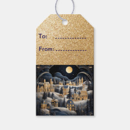 冬のクリスマスタウン ギフトタグ