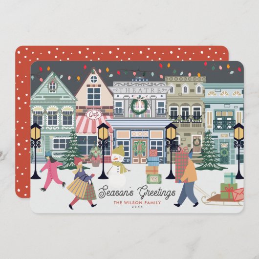 冬のクリスマスタウン シーズンカード (正面/裏面)