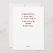 冬のクリスマスツリーのホリデーカード シーズンカード (裏面)