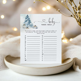 冬のクリスマスツリーベビー名のレースゲーム