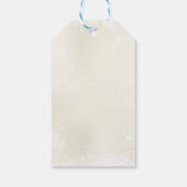 冬のクリスマスツリーメリークリスマスギフトラベル ギフトタグ (裏面)