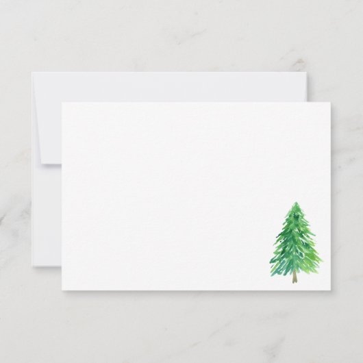 冬のクリスマスツリー親切結婚に返信 招待状 (裏面)