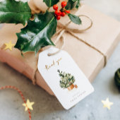 冬のクリスマスツリー赤ちゃんシャワーありがとう ギフトタグ