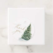 冬のクリスマスツリー赤ちゃんシャワー フェイバータグ (インサイチュ)