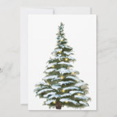 冬のクリスマスツリー赤ちゃんシャワー 招待状 (裏面)