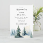 冬のクリスマスツリー シーニュリー 婚約パーティー 招待状 (スタンド正面)