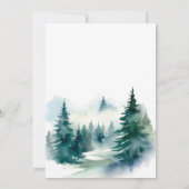 冬のクリスマスツリー シーニュリー 婚約パーティー 招待状 (裏面)