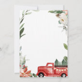 冬のクリスマストラックベビーシャワー招待状 招待状 (裏面)