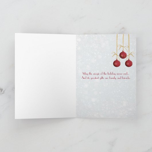 冬のクリスマスドア シーズンカード (内部)