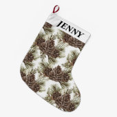 冬のクリスマスバイブ大きなクリスマスストッキング ラージクリスマスストッキング (正面 (吊り時))