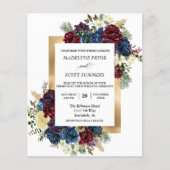 冬のクリスマスバラ結婚フローラの水色 チラシ (正面)