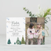 冬のクリスマスバースデーパーティー 招待状 (スタンド正面)