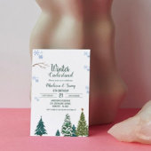 冬のクリスマスバースデーパーティー 招待状