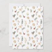 冬のクリスマスパインの木は日付を保存 招待状 (裏面)