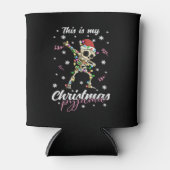 冬のクリスマスパジャマスケルトン 缶クーラー (正面)