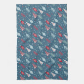 冬のクリスマスパターン。 キッチンタオル (縦)