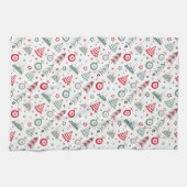 冬のクリスマスパターン。キッチンタオル キッチンタオル (横)