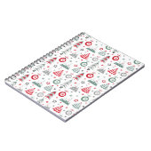 冬のクリスマスパターン。ノートブック ノートブック (左側)