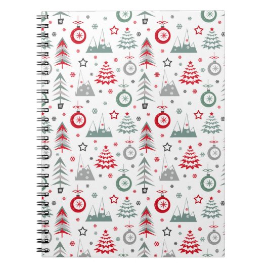 冬のクリスマスパターン。ノートブック ノートブック (正面)