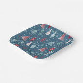 冬のクリスマスパターン。 ペーパープレート (傾斜あり)