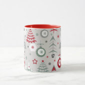 冬のクリスマスパターン。 マグカップ (中央)