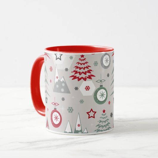 冬のクリスマスパターン。 マグカップ (正面左)