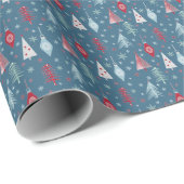 冬のクリスマスパターン。 ラッピングペーパー (ロールコーナー)