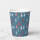 冬のクリスマスパターン。 紙コップ (左)