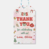 冬のクリスマスパーティーありがとうギフトラベル ギフトタグ (正面)