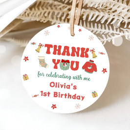 冬のクリスマスパーティーありがとうメッセージカード フェイバータグ