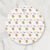 冬のクリスマスパーティーありがとうメッセージカード フェイバータグ (裏面)