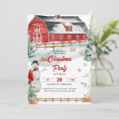 冬のクリスマスパーティー招待状 招待状 (スタンド正面)