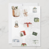 冬のクリスマスパーティー 招待状 (裏面)