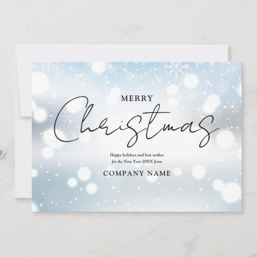 冬のクリスマスビジ企業のネスロゴ シーズンカード (正面)