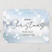 冬のクリスマスビジ企業のネスロゴ シーズンカード (正面/裏面)