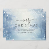 冬のクリスマスビジ企業のネスロゴ シーズンカード (正面/裏面)
