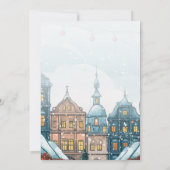 冬のクリスマスビレッジは雪を降らせた 招待状 (裏面)