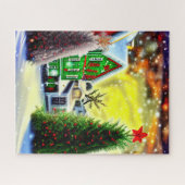 冬のクリスマスビレッジシーン ジグソーパズル (横)