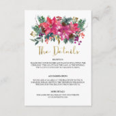 冬のクリスマスピンク結婚した色になる季節だ エンクロージャーカード (正面)